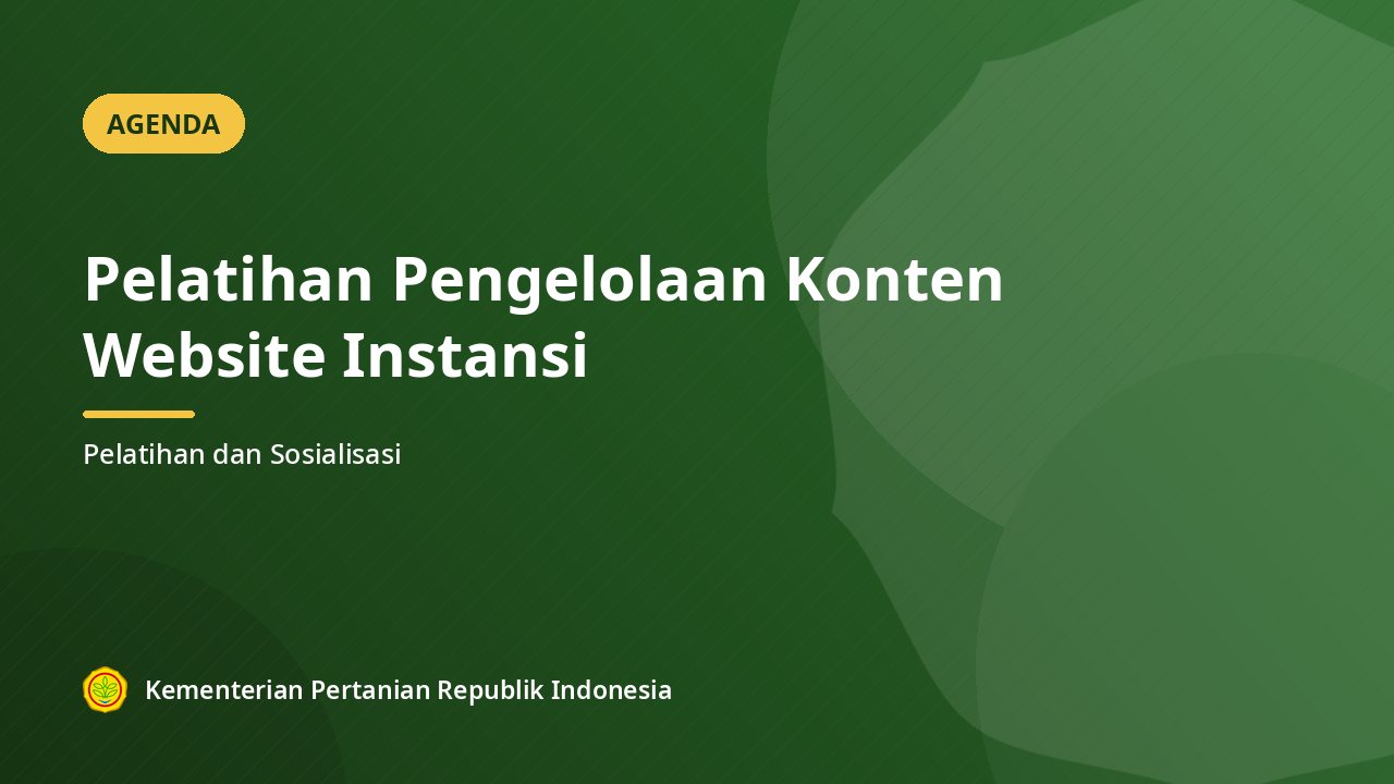Pelatihan Pengelolaan Konten Website Instansi
