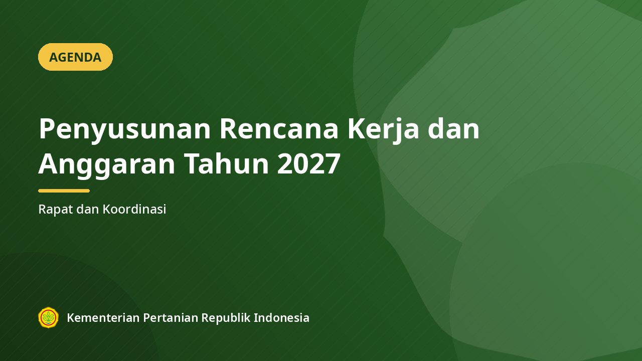 Penyusunan Rencana Kerja dan Anggaran Tahun 2027