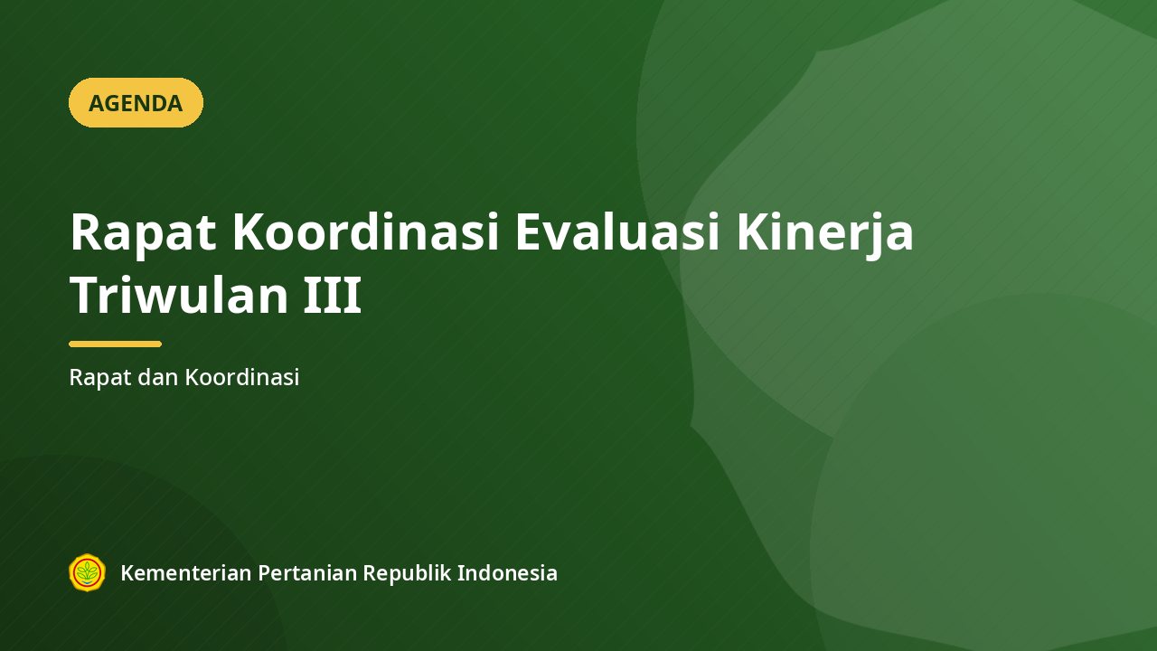 Rapat Koordinasi Evaluasi Kinerja Triwulan III