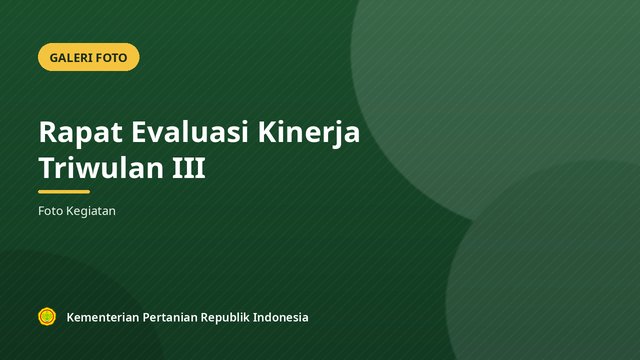 Rapat Evaluasi Kinerja Triwulan III